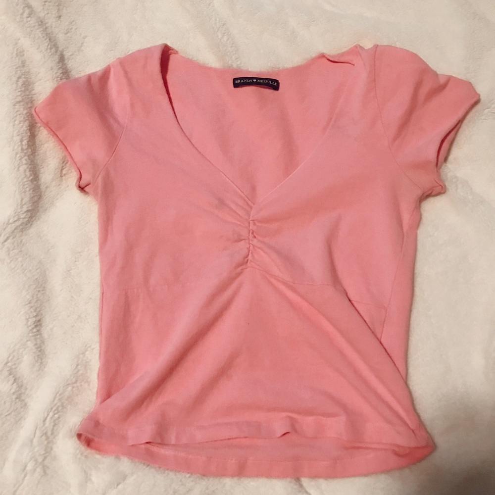 brandy melville pink top